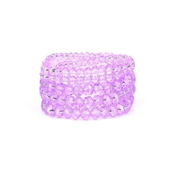 Elegant Purple Beaded Bracelet - Picture 3 of 7